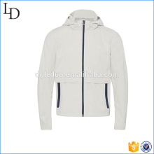 Chaqueta de deporte de chaqueta de hombres de chaqueta de forma dobladillo curvado sin cuello